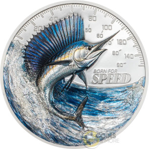 SAILFISH Born For Speed 1 Oz Silver Coin 5$ Cook Islands 2026 - Coins & More - Coming Soon