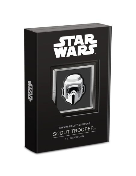SCOUT TROOPER - Faces of the Empire Star Wars 1 Oz Silver Coin 2$ Niue 2021 - Coins & More - Niue
