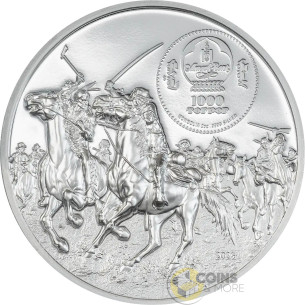 CUSTER VS SITTING BULL Enemies in History 2 Oz Silver Coin 1000 Togrog Mongolia 2026 - Coins & More - Coming Soon 2