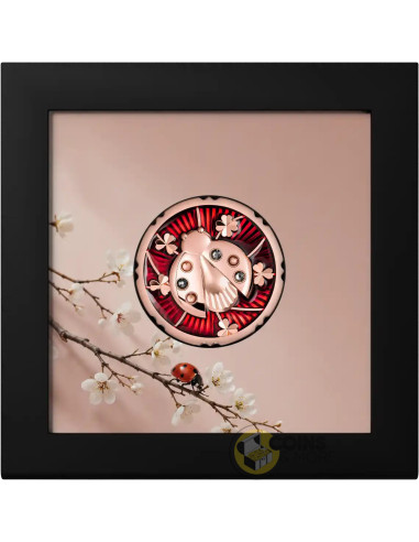 LADYBUG Evergreen 1 Oz Silver Coin 5$ Cook Islands 2026 - Coins & More - Coming Soon
