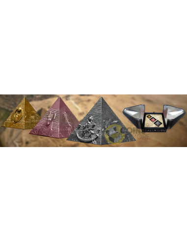 PYRAMIDS OF GIZA 3 Coins Set Silver Coin 200 Francs Djibouti 2027 - Coins & More - Coming Soon