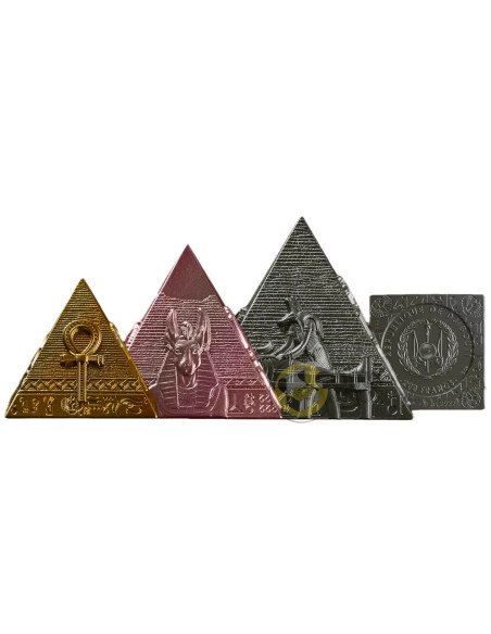 PYRAMIDS OF GIZA 3 Coins Set Silver Coin 200 Francs Djibouti 2027 - Coins & More - Coming Soon