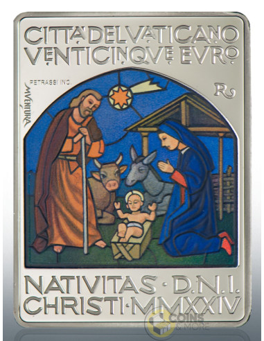 NATIVITY OF CHRISTMAS 35g Silver Coin 25€ Vatican 2024 - Coins & More - Coming Soon