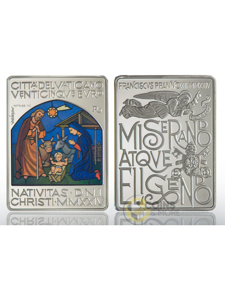 NATIVITY OF CHRISTMAS 35g Silver Coin 25€ Vatican 2024 - Coins & More - Coming Soon
