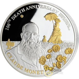 CLAUDE MONET 3 Oz Silver Coin 200 Francs Djibouti - Coins & More - Coming Soon