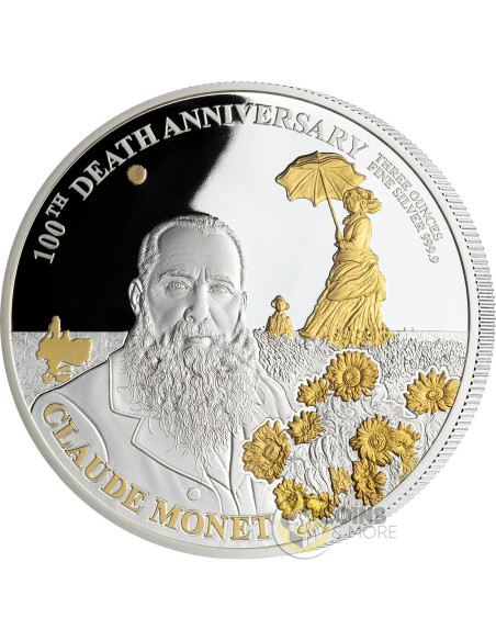 CLAUDE MONET 3 Oz Silver Coin 200 Francs Djibouti - Coins & More - Coming Soon