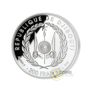 CLAUDE MONET 3 Oz Silver Coin 200 Francs Djibouti - Coins & More - Coming Soon 2