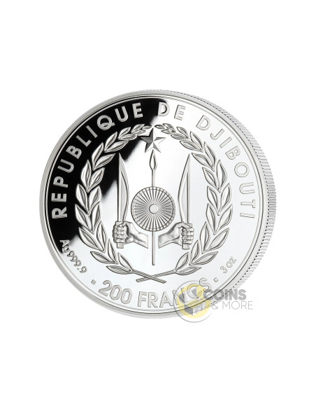 CLAUDE MONET 3 Oz Silver Coin 200 Francs Djibouti - Coins & More - Coming Soon