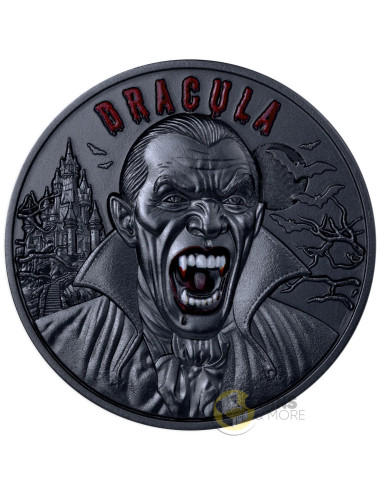 DRACULA AWAKENS IN THE NIGHT 2 Oz Silver Coin 5$ Barbados - Coins & More - Coming Soon