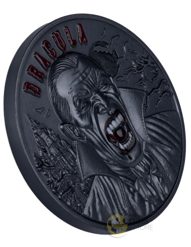 DRACULA AWAKENS IN THE NIGHT 2 Oz Silver Coin 5$ Barbados - Coins & More - Coming Soon