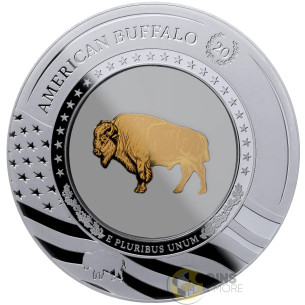 BUFFALO Embracing Gold 2 Oz Silver Coin 5$ Solomon Islands 2026 - Coins & More - Coming Soon