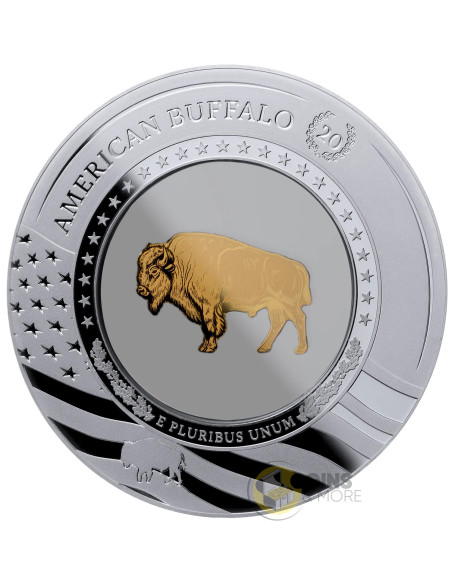 BUFFALO Embracing Gold 2 Oz Silver Coin 5$ Solomon Islands 2026 - Coins & More - Coming Soon