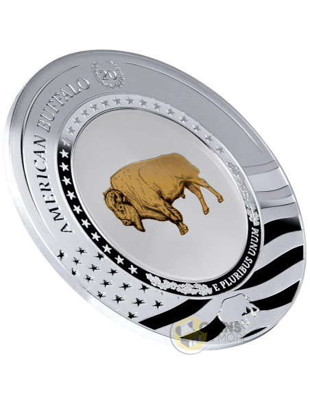 BUFFALO Embracing Gold 2 Oz Silver Coin 5$ Solomon Islands 2026 - Coins & More - Coming Soon