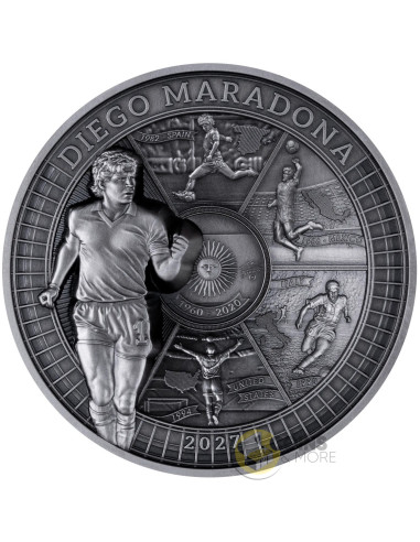 DIEGO MARADONA Multiple Layer 400g Silver Coin 10$ Samoa 2027 - Coins & More - Coming Soon