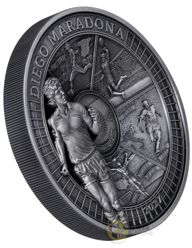 DIEGO MARADONA Multiple Layer 400g Silver Coin 10$ Samoa 2027 - Coins & More - Coming Soon