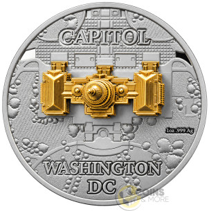 CAPITOL Full Sculpture 1 Oz Silver Coin 1000 Francs Gabon 2026 - Coins & More - Coming Soon 2