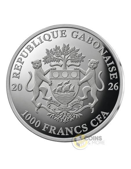 CAPITOL Full Sculpture 1 Oz Silver Coin 1000 Francs Gabon 2026 - Coins & More - Coming Soon