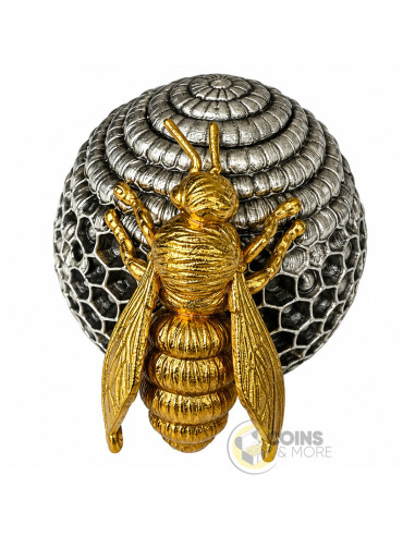 BEE 3D The Rulers of the Nests 2 Oz Silver UV Coin 2000 Francs Cameroon 2026 - Coins & More - Coming Soon