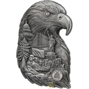 EAGLE COLLAGE Soul of A Nation 3 Oz Silver Coin 5$ Barbados 2026 - Coins & More - Coming Soon