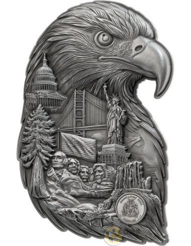 EAGLE COLLAGE Soul of A Nation 3 Oz Silver Coin 5$ Barbados 2026 - Coins & More - Coming Soon