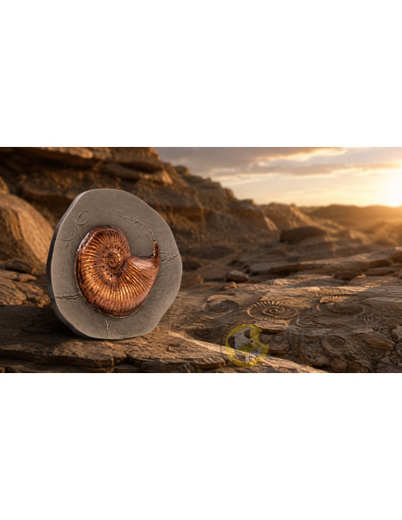 AMMONITE Fossil 3D Series 2 Oz Silver Coin 5$ Niue 2026 - Coins & More - Coming Soon