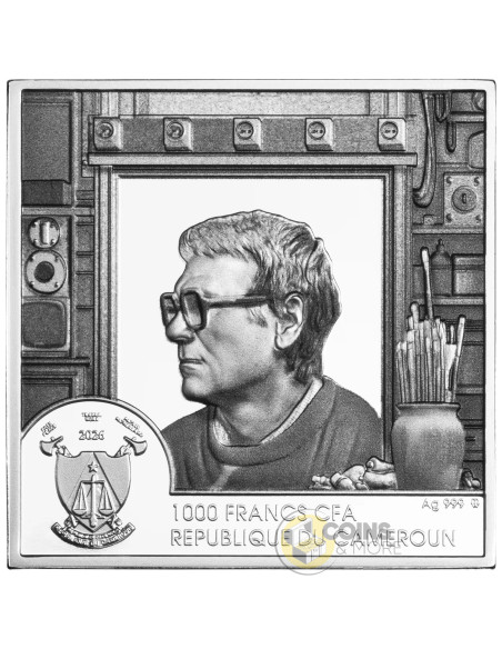 AH78 Portrait Zdzislaw Beksinski 1 Oz Silver Coin 1000 Francs Cameroon 2026 - Coins & More - Coming Soon