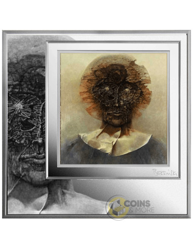 AH78 Portrait Zdzislaw Beksinski 1 Oz Silver Coin 1000 Francs Cameroon 2026 - Coins & More - Coming Soon