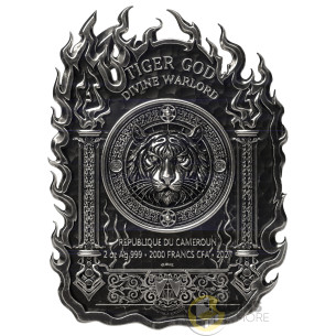 TIGER GOD AWAKENS 2 Oz Silver Coin 2000 Francs Cameroon 2027 - Coins & More - In Arrivo 2