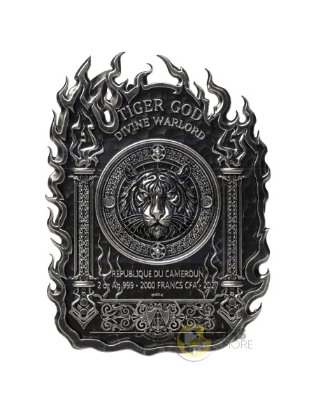 TIGER GOD AWAKENS 2 Oz Silver Coin 2000 Francs Cameroon 2027 - Coins & More - À Venir