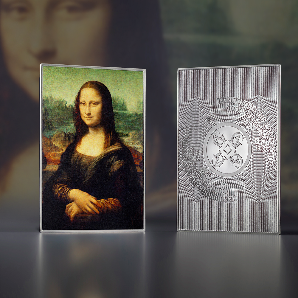 MONA LISA By Leonardo da Vinci Art Gallery 1 Oz Silver Coin 1000 Fr