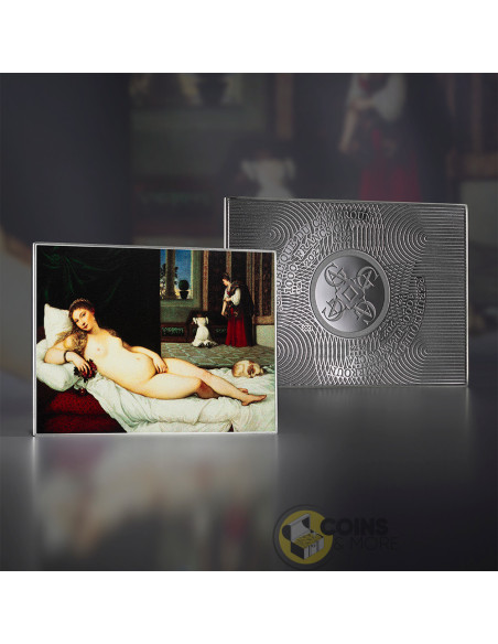 VENUS OF URBINO By Titian Art Gallery 1 Oz Silver Coin 1000 Francs Cameroon 2026 - Coins & More - Próximamente
