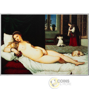 VENUS OF URBINO By Titian Art Gallery 1 Oz Silver Coin 1000 Francs Cameroon 2026 - Coins & More - Próximamente