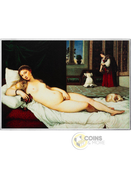 VENUS OF URBINO By Titian Art Gallery 1 Oz Silver Coin 1000 Francs Cameroon 2026 - Coins & More - Próximamente