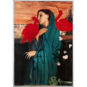 YOUNG WOMAN WITH IBIS By Edgar Degas Art Gallery 1 Oz Silver Coin 1000 Francs Cameroon 2026 - Coins & More - Próximamente