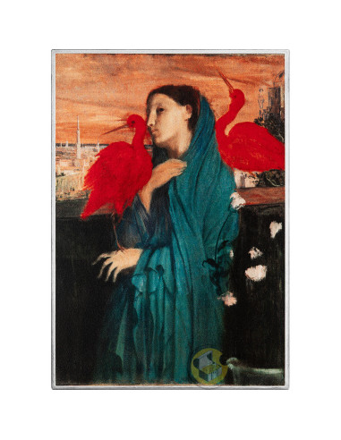 YOUNG WOMAN WITH IBIS By Edgar Degas Art Gallery 1 Oz Silver Coin 1000 Francs Cameroon 2026 - Coins & More - Próximamente