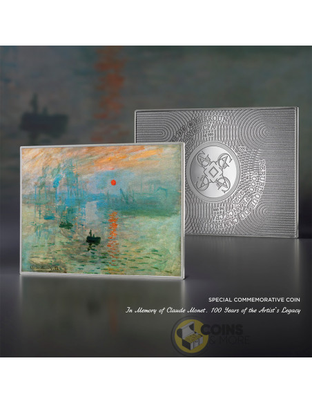 IMPRESSION, SUNRISE By Claude Monet Art Gallery 1 Oz Silver Coin 1000 Francs Cameroon 2026 - Coins & More - Demnächst