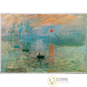 IMPRESSION, SUNRISE By Claude Monet Art Gallery 1 Oz Silver Coin 1000 Francs Cameroon 2026 - Coins & More - Próximamente