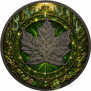 NATURE RING Elemental Realms Diamond Dust & Ruthenium 1 Oz Silver $5 Canada 2026 - Coins & More - À Venir