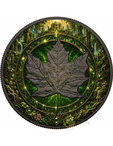NATURE RING Elemental Realms Diamond Dust & Ruthenium 1 Oz Silver $5 Canada 2026 - Coins & More - À Venir
