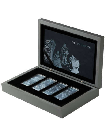 LADY LIBERTY Set 4 x 1 Oz Silver Coins 5$ Barbados 2022 - Coins & More - Arte e Architettura