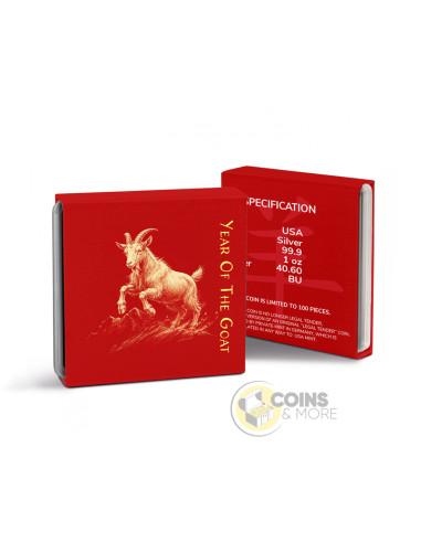 LUCKY GOAT Year of the Goat 1 Oz Silver Coin 1$ USA 2027 - Coins & More - Coming Soon