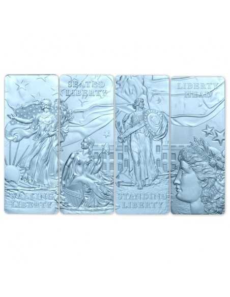 LADY LIBERTY Set 4 x 1 Oz Silver Coins 5$ Barbados 2022 - Coins & More - Arte e Architettura