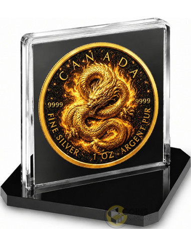 CELESTIAL GOLD DRAGON Diamond Dust 1 Oz Silver Coin 5$ Canada 2026 - Coins & More - Coming Soon