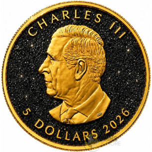 CELESTIAL GOLD DRAGON Diamond Dust 1 Oz Silver Coin 5$ Canada 2026 - Coins & More - Coming Soon 2