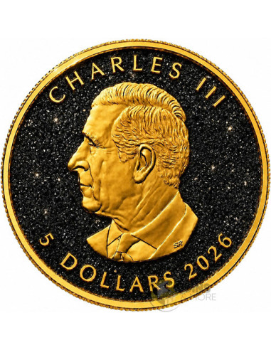 CELESTIAL GOLD DRAGON Diamond Dust 1 Oz Silver Coin 5$ Canada 2026 - Coins & More - Coming Soon