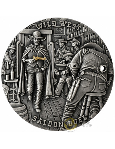 SALOON DUEL Wild West 2 Oz Silver Coin 2000 Francs CFA Cameroun 2026 - Coins & More - Demnächst