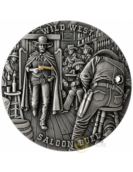 SALOON DUEL Wild West 2 Oz Silver Coin 2000 Francs CFA Cameroun 2026 - Coins & More - Demnächst