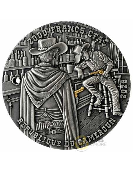 SALOON DUEL Wild West 2 Oz Silver Coin 2000 Francs CFA Cameroun 2026 - Coins & More - Demnächst