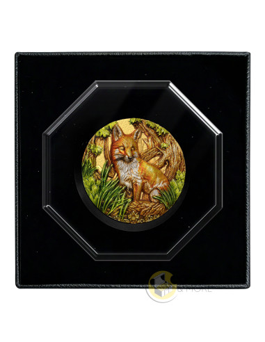 SPIRIT FOX Gold Gilded 1 Oz Silver Coin 10$ Liberia 2026 - Coins & More - Demnächst