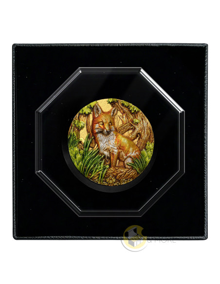 SPIRIT FOX Gold Gilded 1 Oz Silver Coin 10$ Liberia 2026 - Coins & More - Demnächst